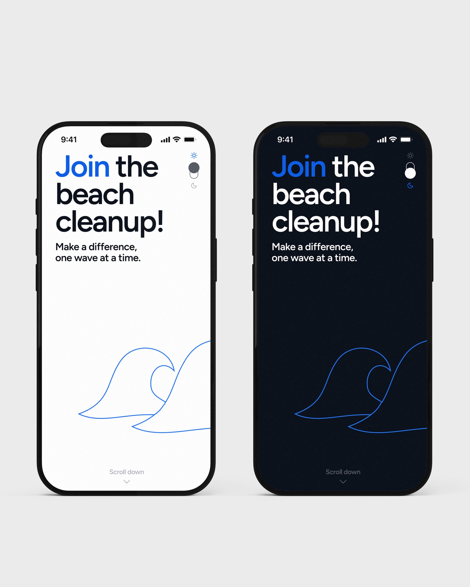 BlueClean — Join the beach cleanup, light and dark