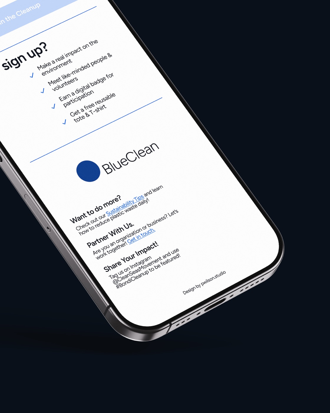 Sign-up screen