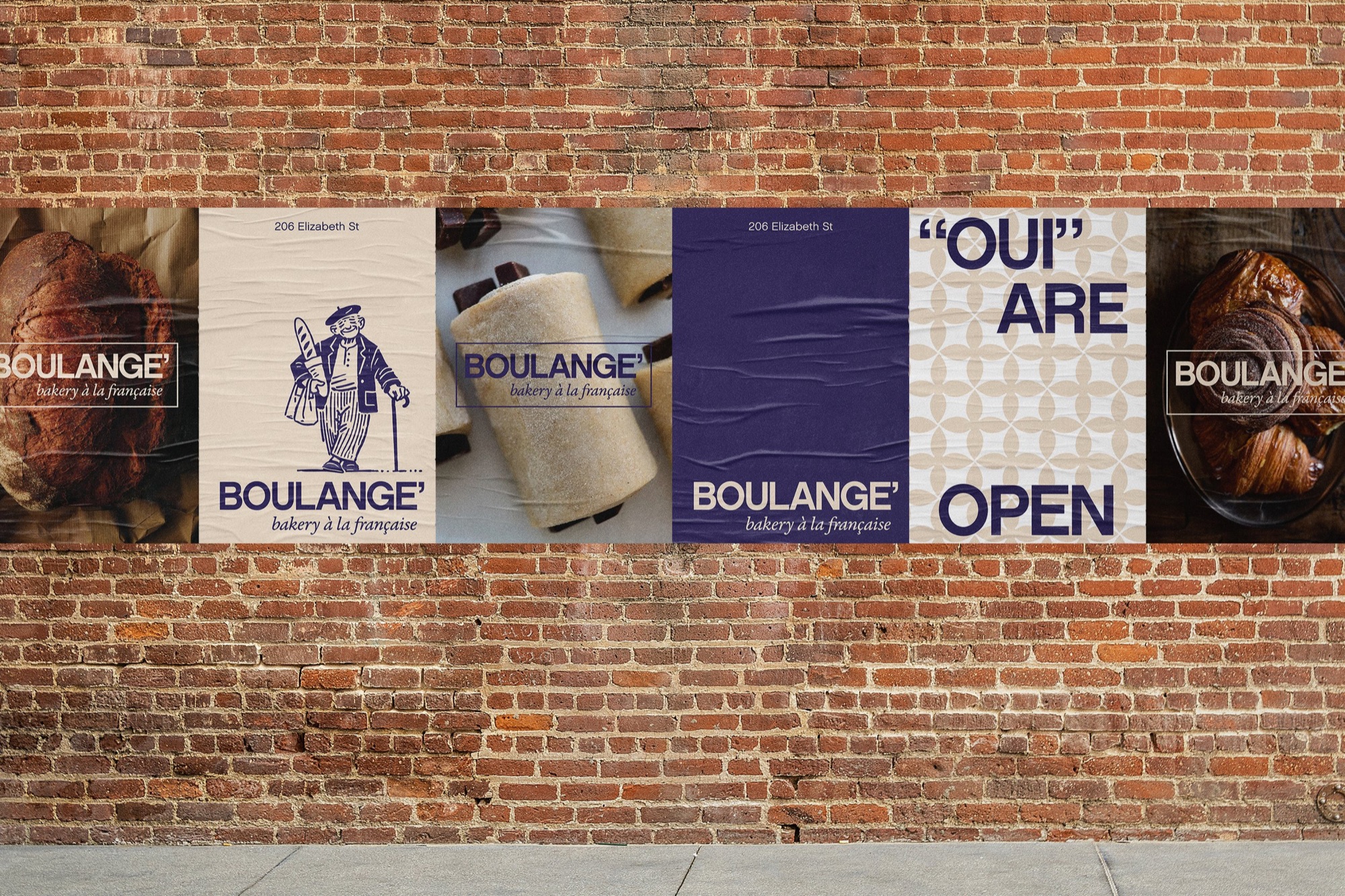 Boulange' Bakery visual identity — posters
