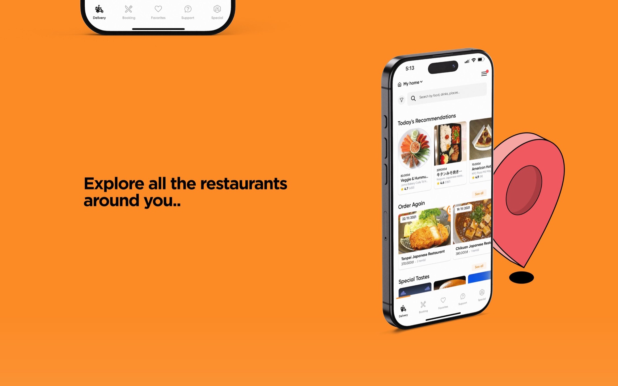 Restaurant discovery screen