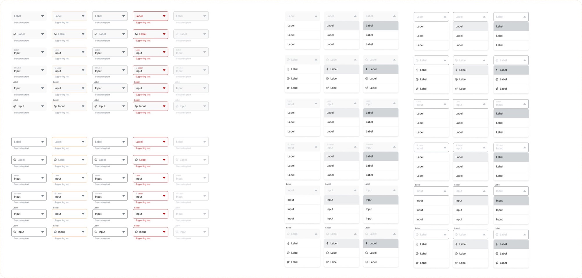 Input selection component