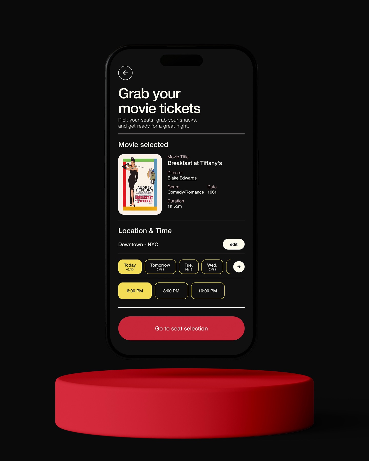 Grab your movie tickets — app hero