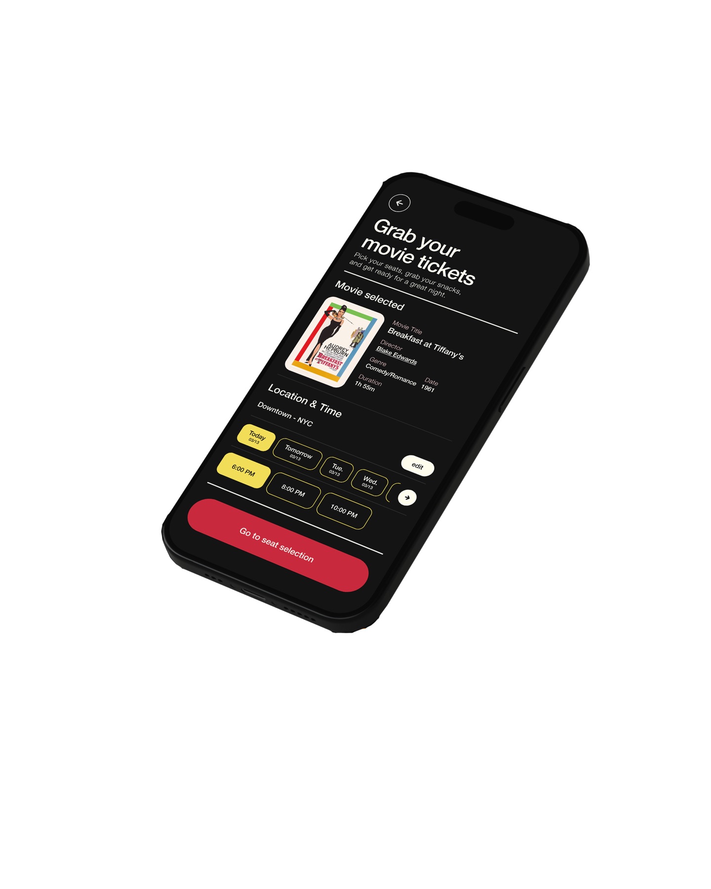 Grab your snacks — combo deal and add-ons