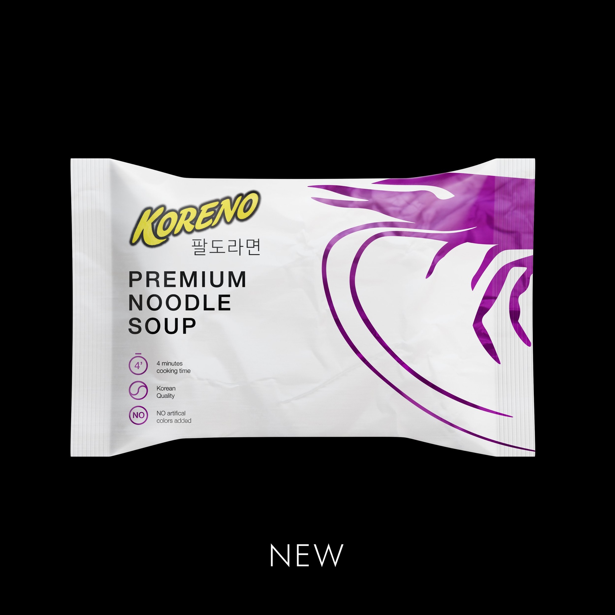 Koreno noodles — annotated front