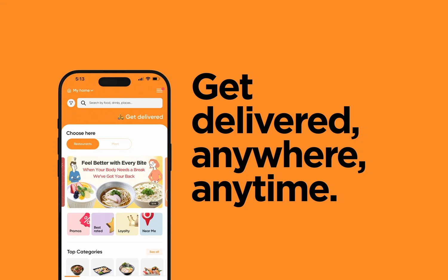 Redesigning a food delivery app